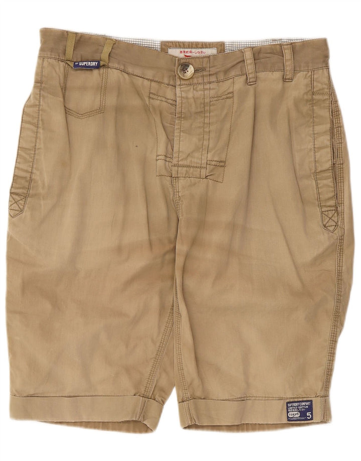 Pantaloncini chino da uomo Superdry medi W32 in cotone beige