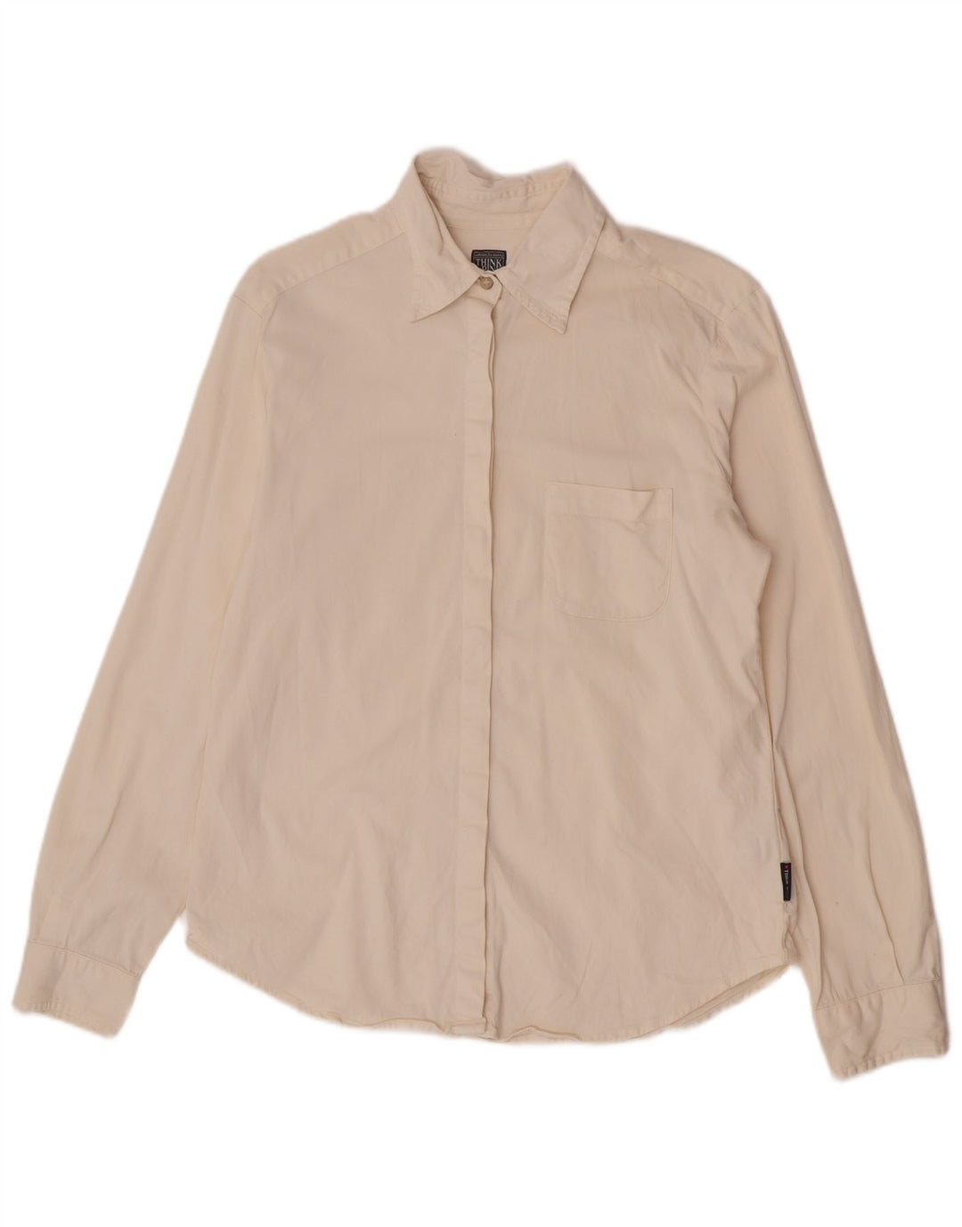 Camicia dalla vestibilità regolare da donna Think Pink UK 14 cotone bianco sporco medio