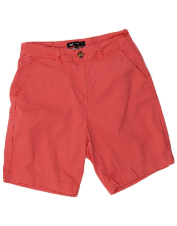Crew Clothing Pantaloncini chino da donna UK 12 Medium W28 Cotone rosa