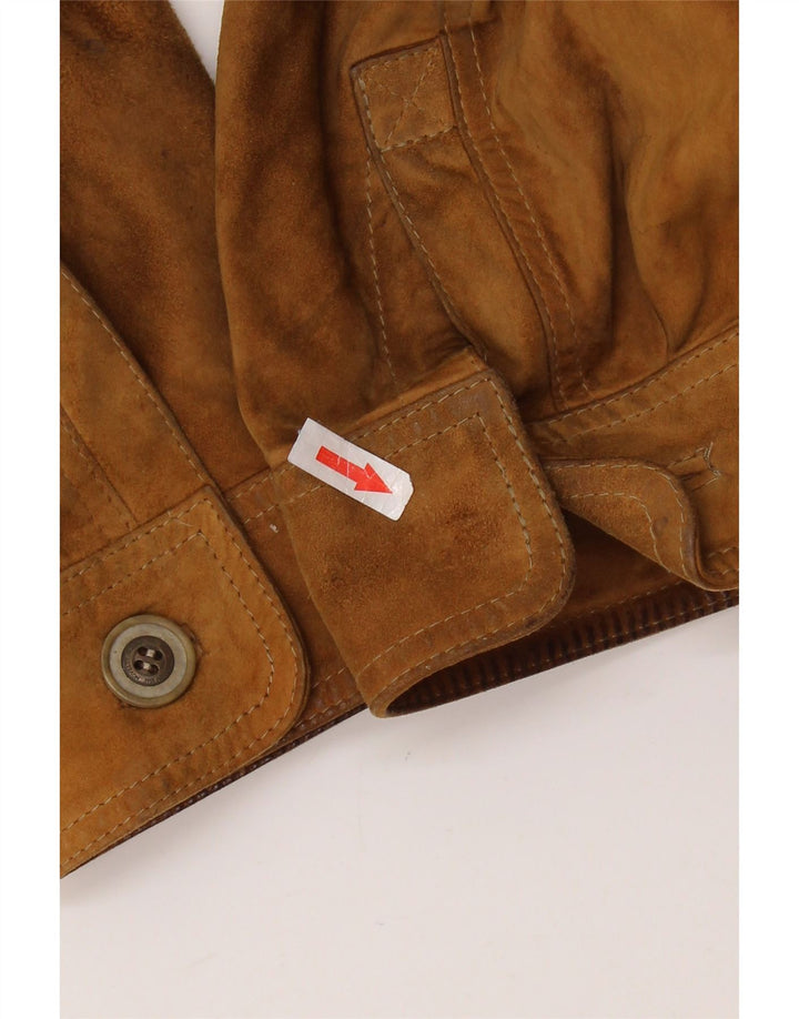 ASGARD Mens Suede Overcoat UK 42 XL Brown