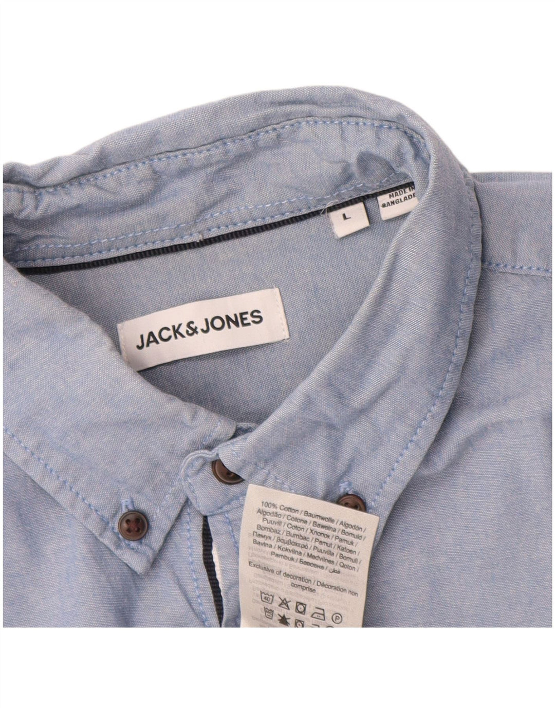 Camicia Uomo Jack & Jones Large Blu Cotone