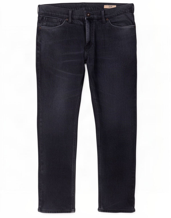 Jeans slim da uomo Marks & Spencer W36 L29 cotone blu navy
