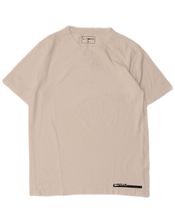 T-shirt da uomo GAS Top in cotone bianco medio