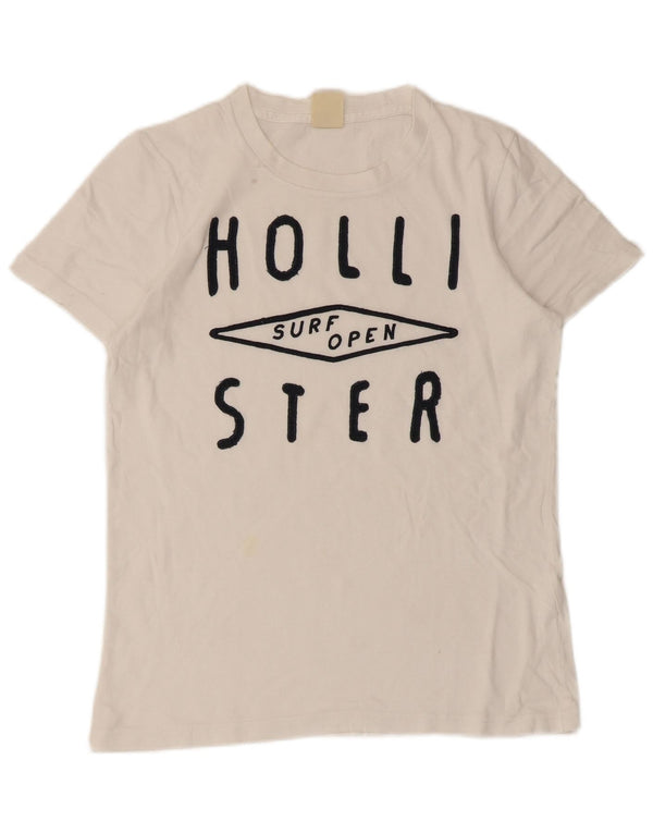 T-shirt grafica da uomo Hollister Small bianca