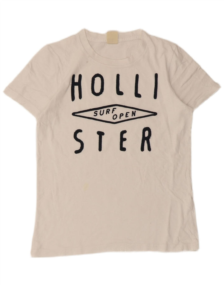 T-shirt grafica da uomo Hollister Small bianca
