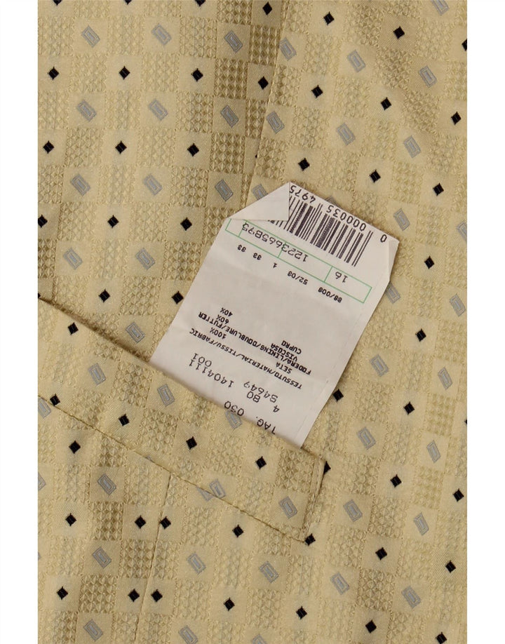 Gilet Vintage da Uomo IT 50 Seta geometrica Beige Medio
