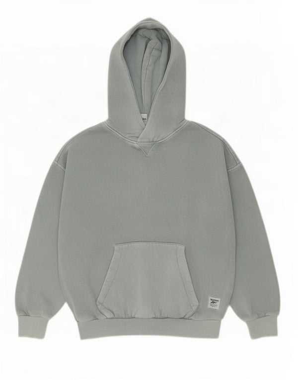 Maglione con cappuccio oversize da donna Reebok UK 4/6 XS grigio cotone