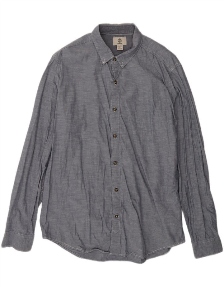 Camicia slim fit da uomo TIMBERLAND XL in cotone grigio