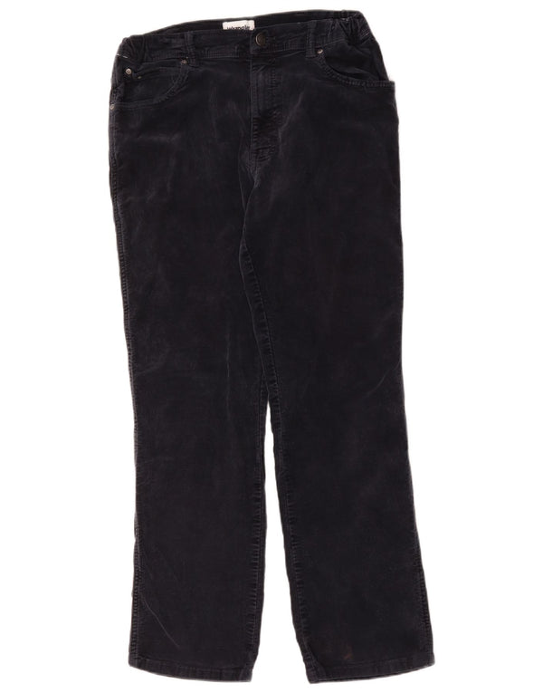 Pantaloni Wrangler da uomo Texas dritti in velluto a coste W34 L28 cotone blu navy