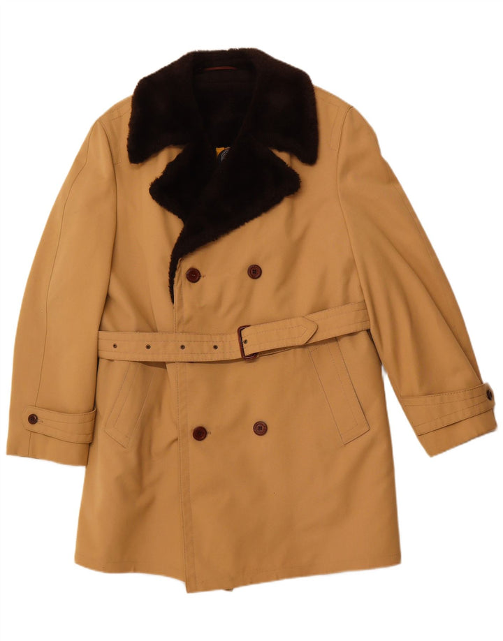 Cappotto doppiopetto Sherpa da uomo DIOLEN UK 38 sintetico marrone medio