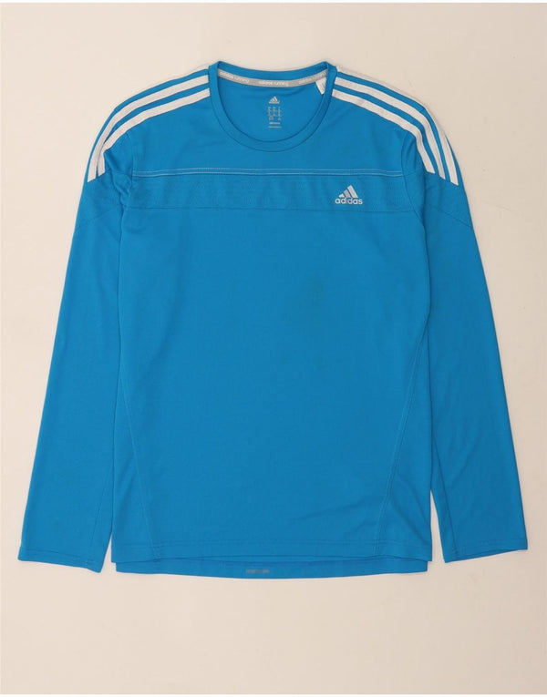 Adidas Uomo Climalite Top Manica Lunga XL Blu Poliestere