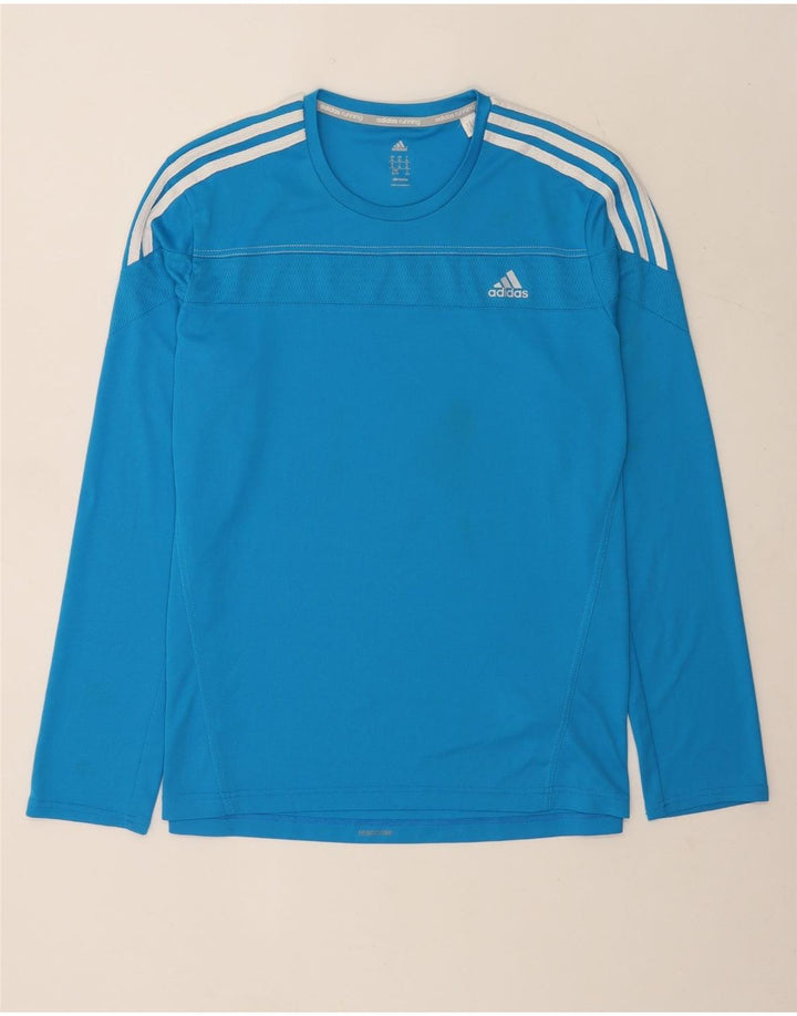 Adidas Uomo Climalite Top Manica Lunga XL Blu Poliestere