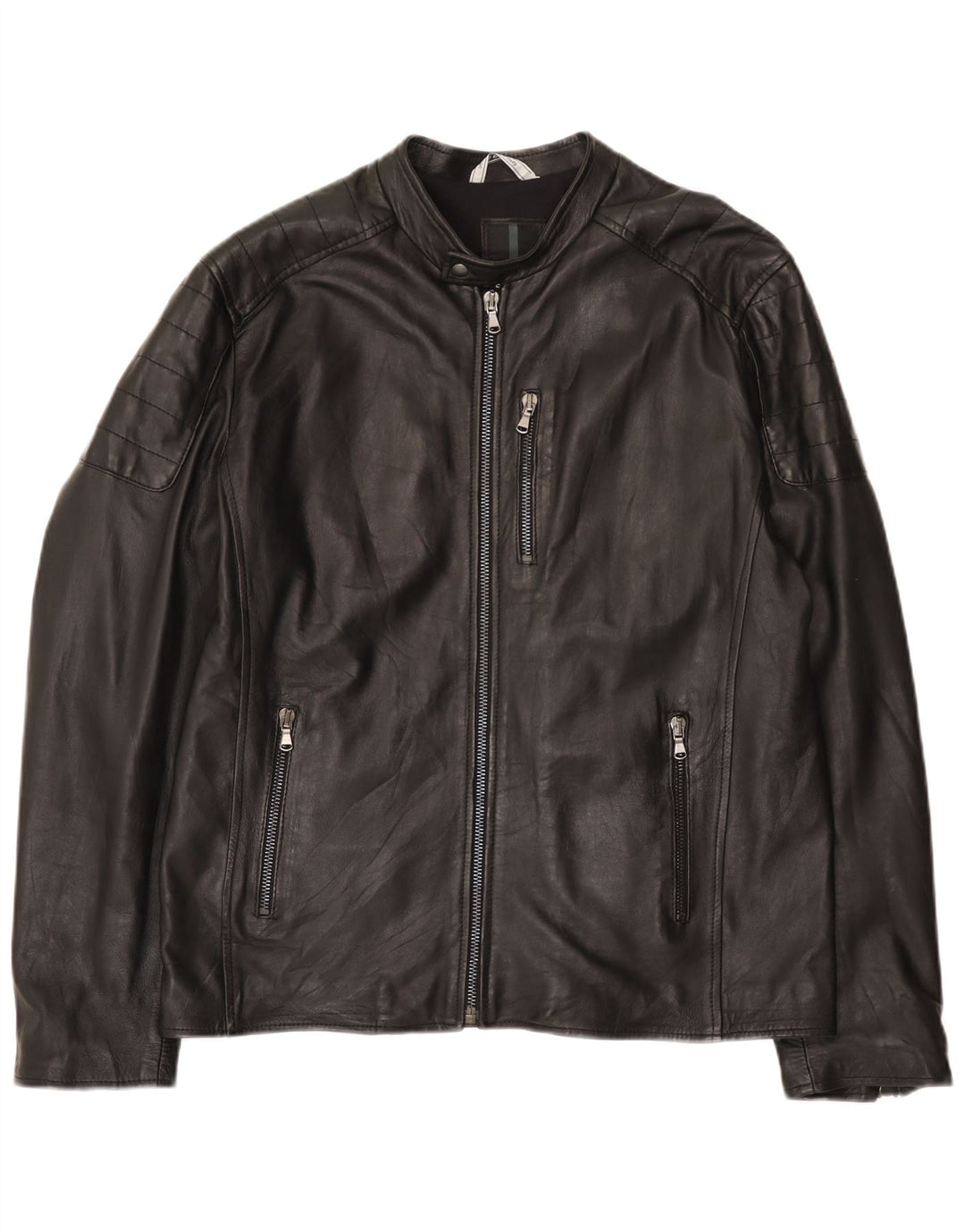 Giacca da pilota in pelle da uomo Bayside UK 42 XL in pelle nera