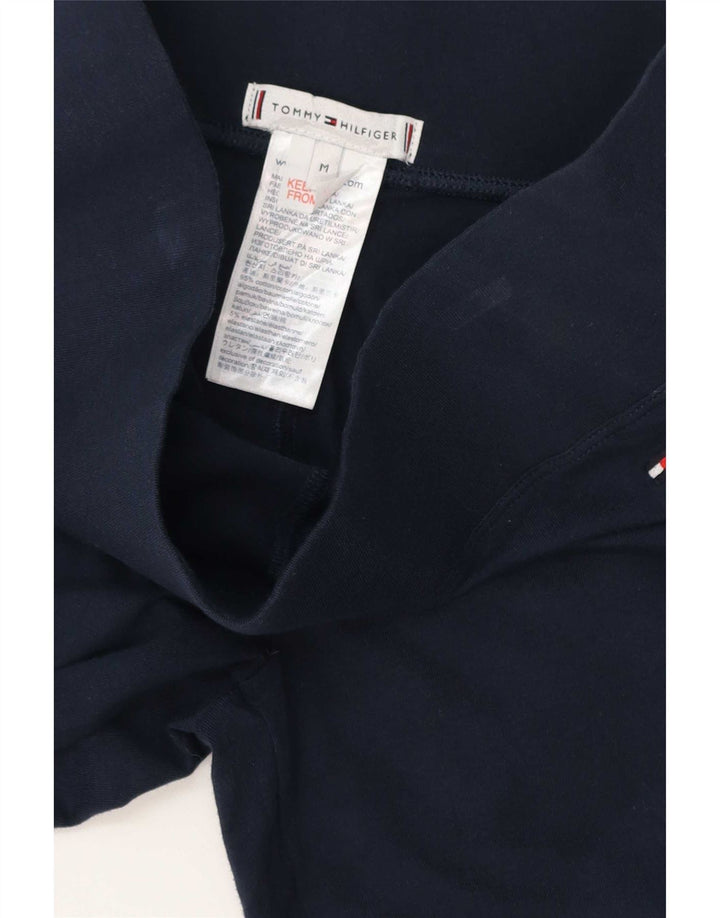 Leggings grafici da donna Tommy Hilfiger UK 12 cotone blu navy medio