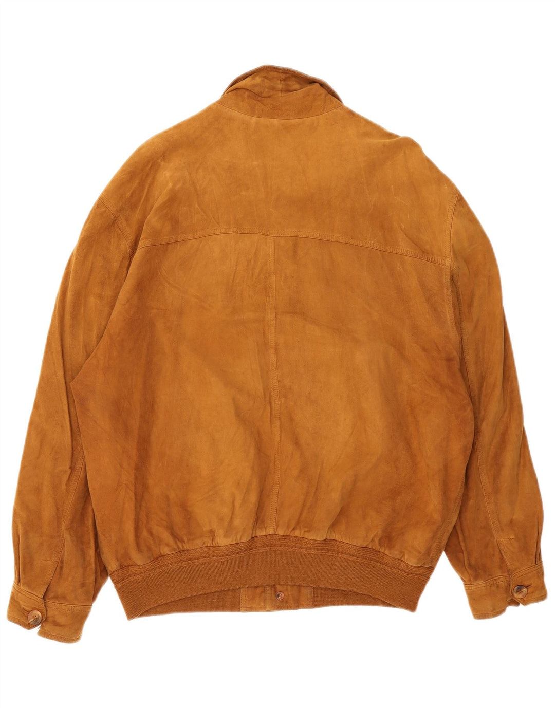Giubbotto bomber vintage in pelle scamosciata da uomo IT 56 3XL in pelle marrone