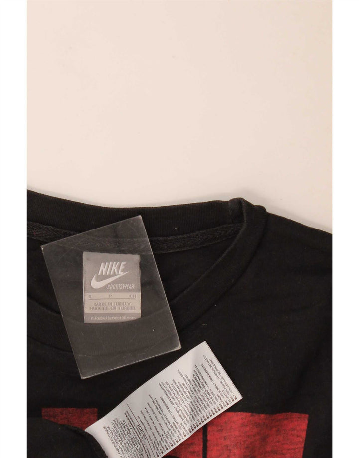 T-shirt grafica da uomo Nike Top Small in cotone nero
