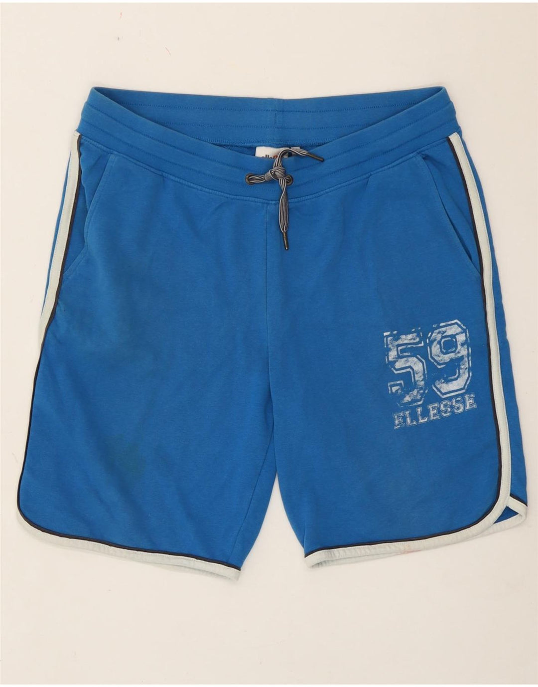 Pantaloncini sportivi grafici da uomo Ellesse grandi in cotone blu