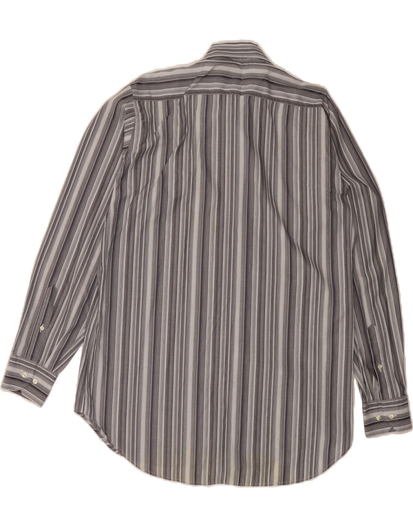 ETRO Mens Milano Shirt Size 43 Large Grey Striped