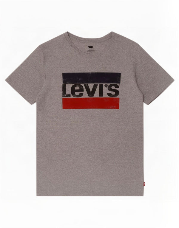 T-shirt grafica da uomo Levi's Top in cotone grigio medio