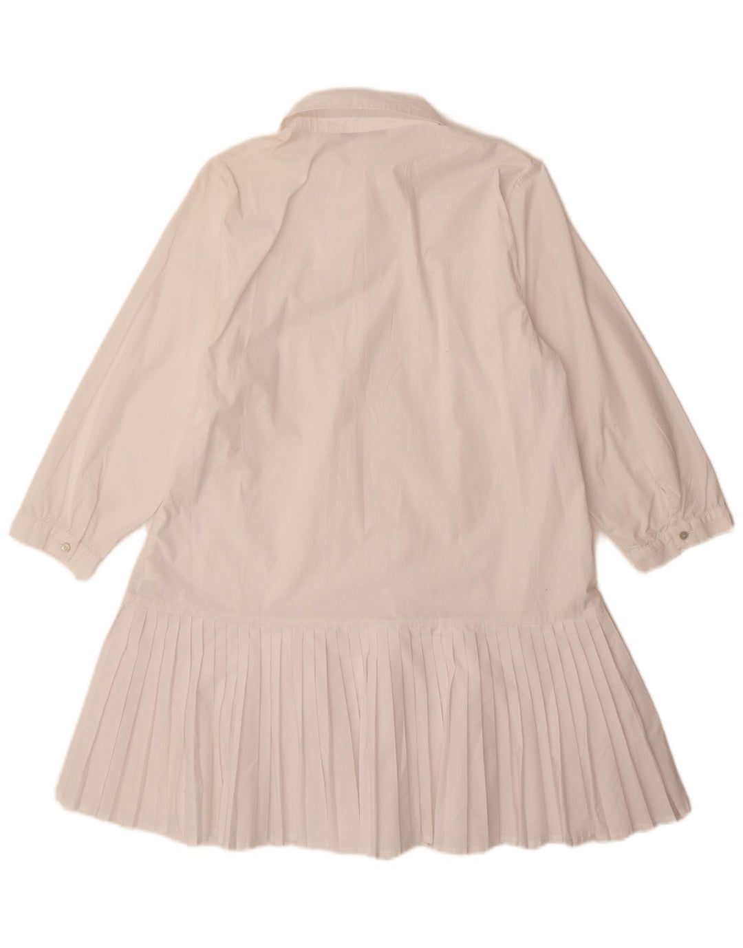 Abito a trapezio con maniche a 3/4 da donna Zara UK 14 grande poliestere bianco