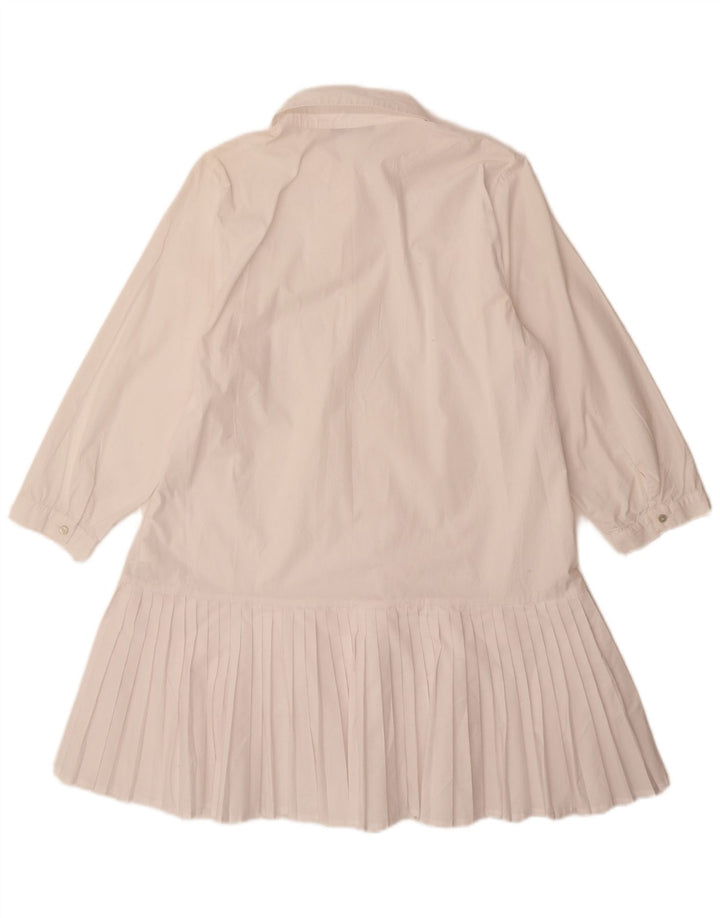 Abito a trapezio con maniche a 3/4 da donna Zara UK 14 grande poliestere bianco