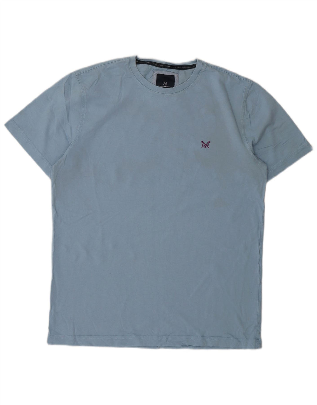 Crew Clothing T-shirt da uomo Top in cotone blu medio