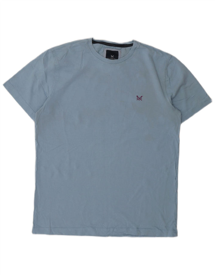 Crew Clothing T-shirt da uomo Top in cotone blu medio