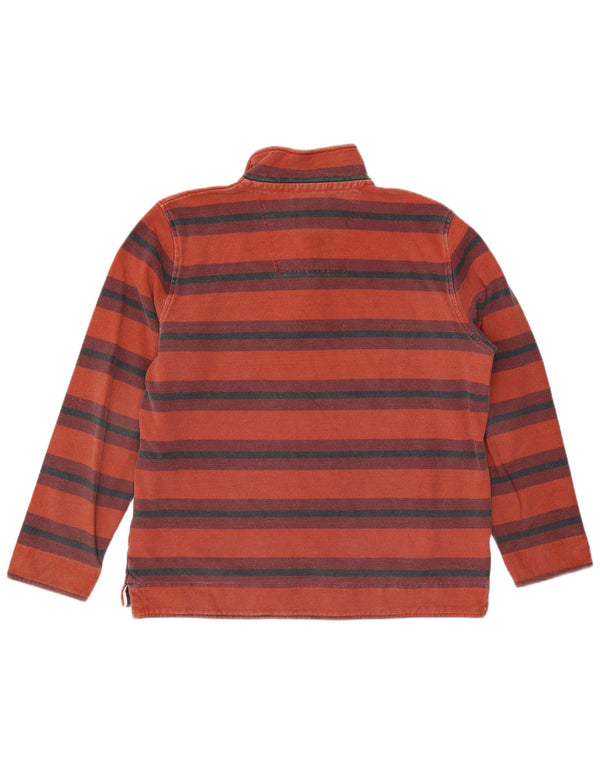 Crew Clothing Felpa da uomo con collo con zip Maglione XL Cotone a righe rosse