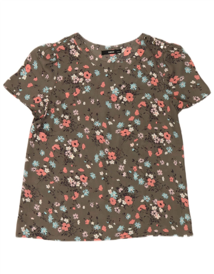 Camicetta da donna Oasis Top UK 10 Piccolo verde floreale