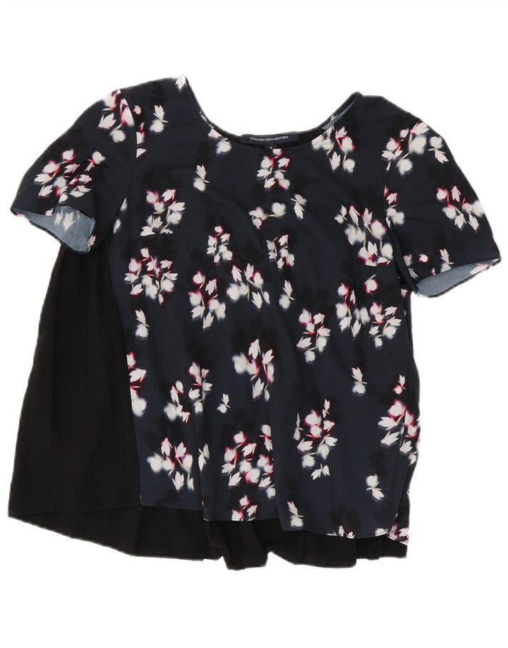 Camicetta da donna French Connection Top UK 10 Piccolo poliestere floreale nero