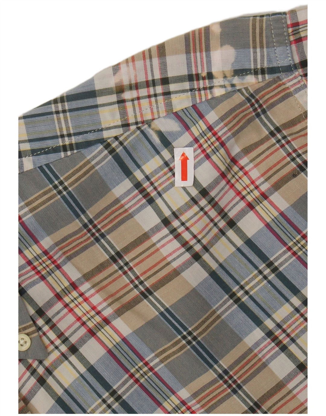 J. CREW Camicia a maniche corte da uomo in cotone a quadri multicolore medio