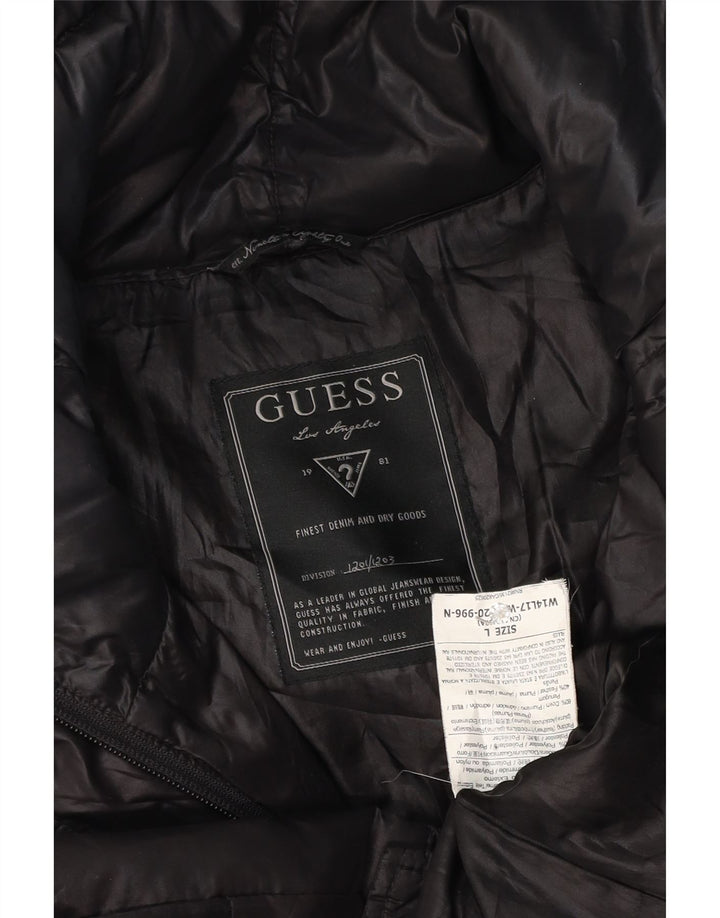 Giacca imbottita da donna Guess UK 16 grande poliestere nero