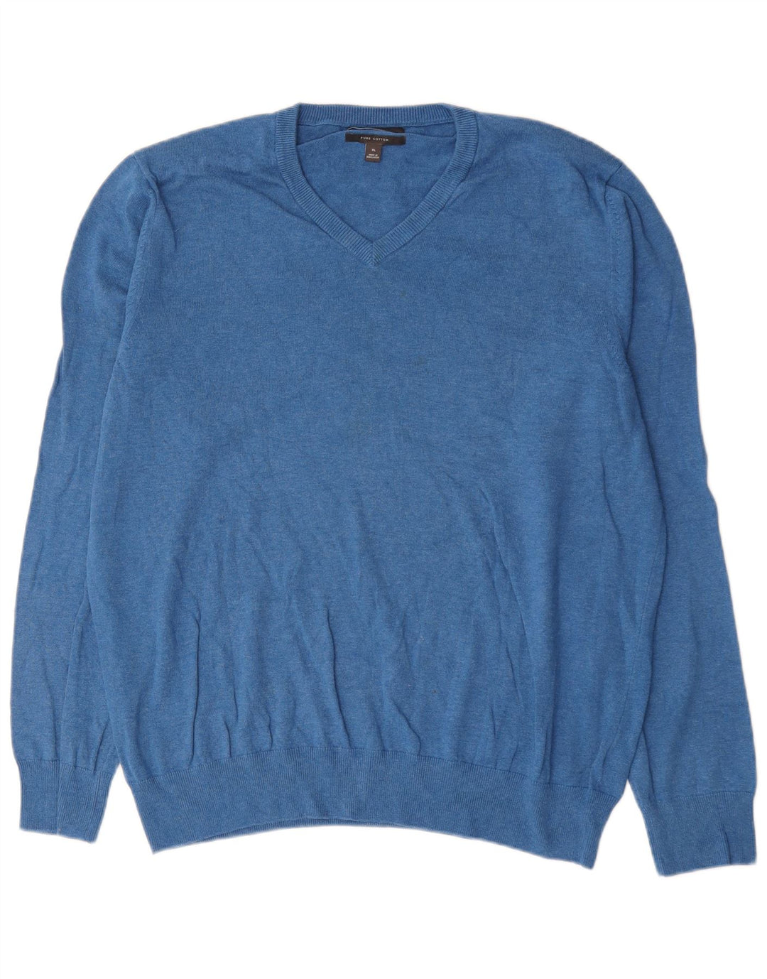 Maglione da uomo con scollo a V Marks & Spencer XL in cotone blu