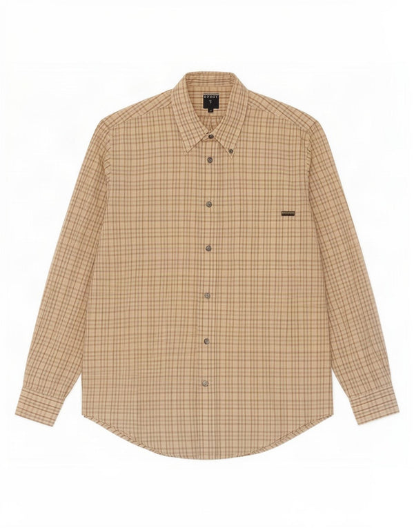 Camicia Trussardi Uomo Cotone Check Beige Medio