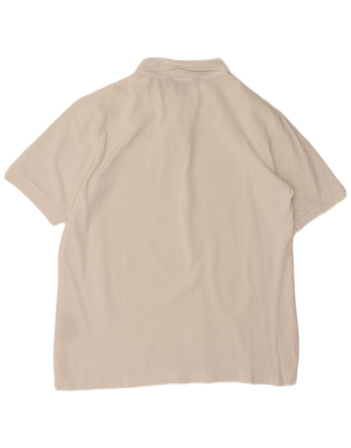 KAPPA Mens Polo Shirt Large White Cotton