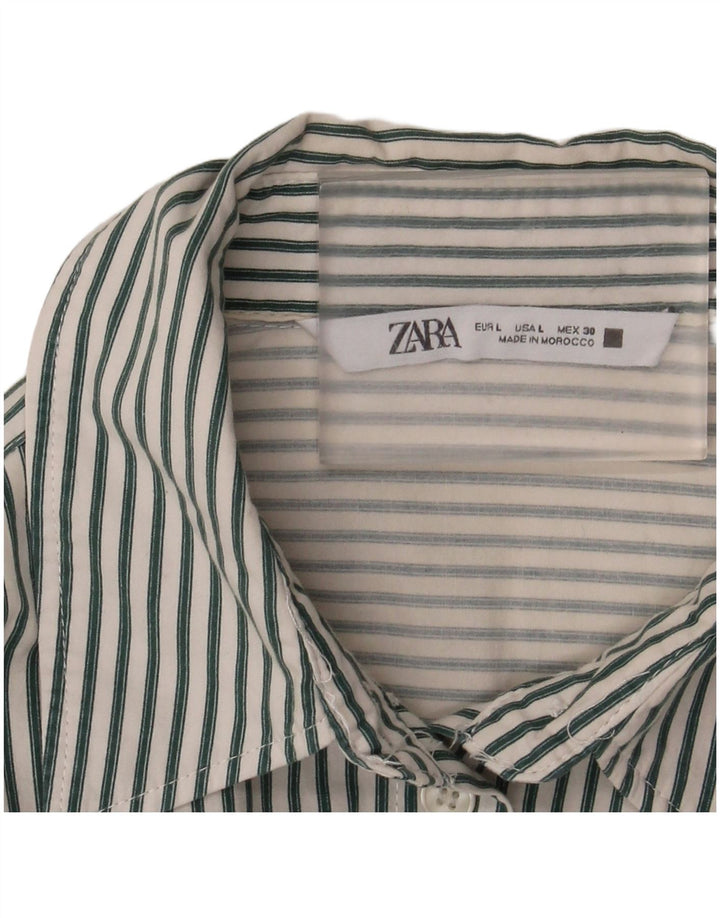 Camicia oversize da donna Zara UK 16 a righe bianche grandi
