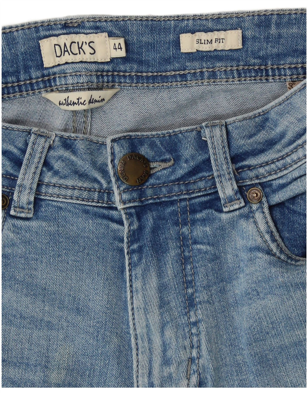 Jeans slim da donna DACK'S IT 44 medio W30 L31 blu cotone