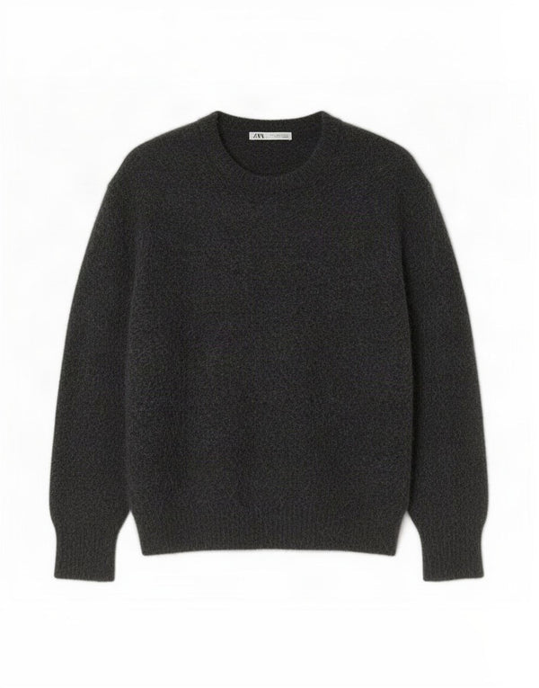 Maglione Zara da donna con scollo a barchetta corto con maniche a 3/4 UK 16 Large Grigio