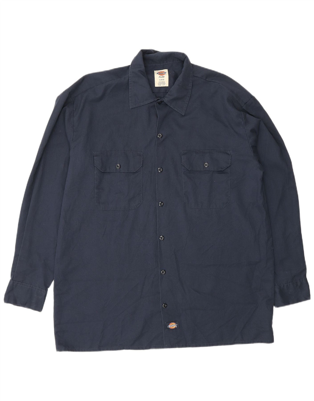 Camicia da uomo Dickies grande in poliestere blu navy