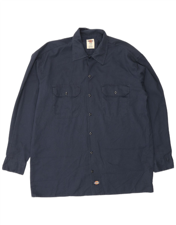 Camicia da uomo Dickies grande in poliestere blu navy