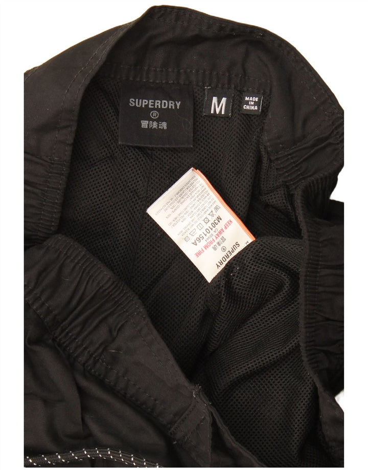 Pantaloncini da bagno grafici da uomo Superdry poliestere nero medio
