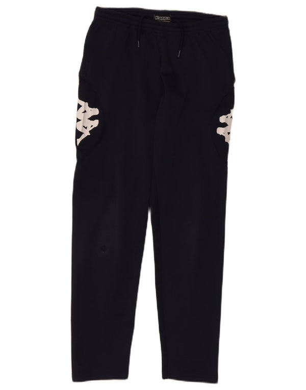 Pantaloni da tuta con grafica Kappa per ragazzi 11-12 anni in poliestere blu navy