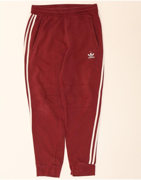 Pantaloni da tuta da donna Adidas Joggers UK 14 Borgogna media cotone