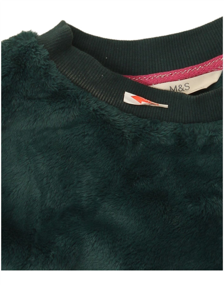 Felpa in velluto da donna Marks & Spencer UK 14 verde medio