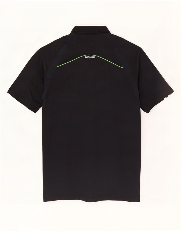 Polo Adidas Climacool da uomo piccola in poliestere nero