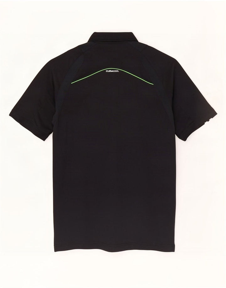 Polo Adidas Climacool da uomo piccola in poliestere nero