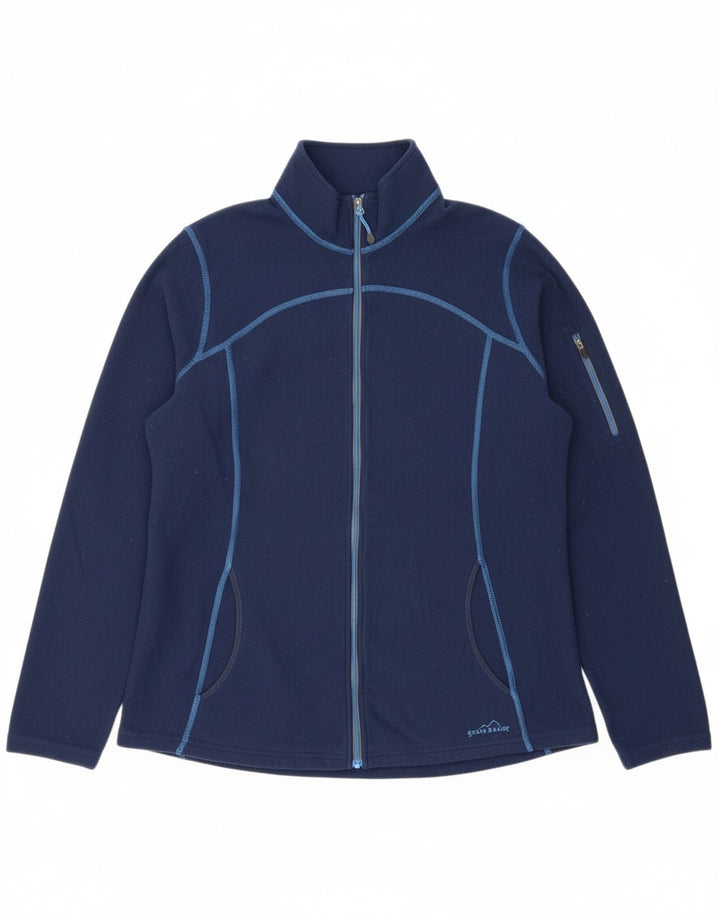 EDDIE BAUER Womens Fleece Jacket UK 18 XL Navy Blue Polyester Vintage Eddie Bauer and Second-Hand Eddie Bauer from Messina Hembry 