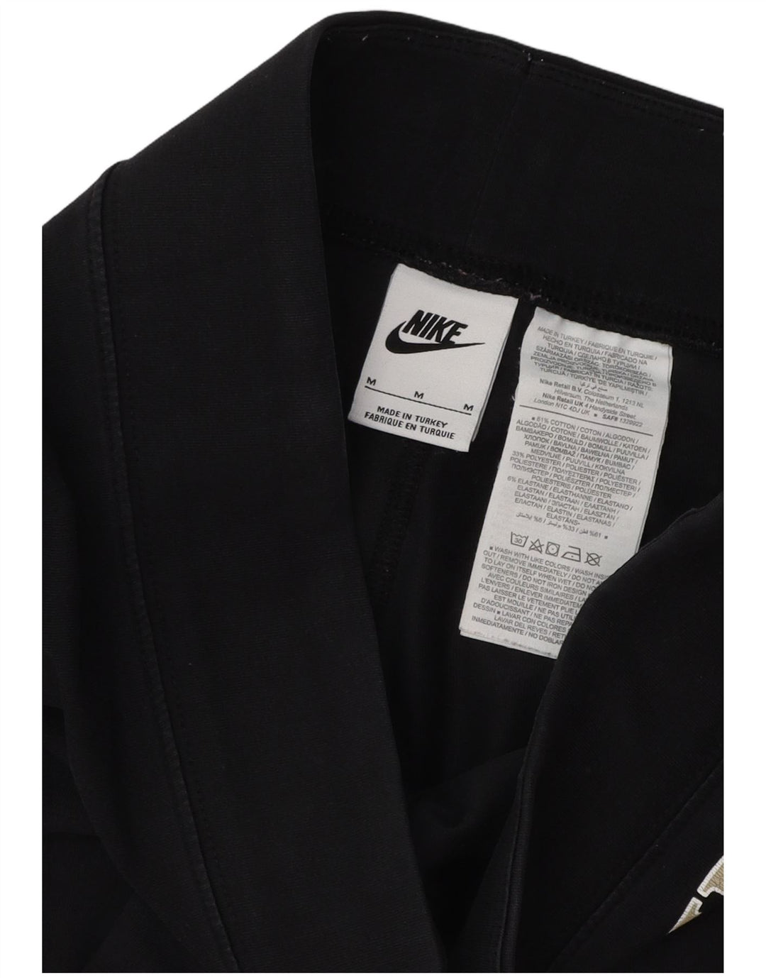 Leggings grafici da donna NIKE UK 14 cotone nero medio