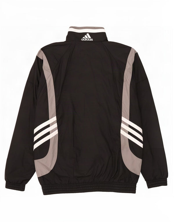 Adidas Mens Tracksuit Top Jacket UK 38/40 Medium Black Colourblock