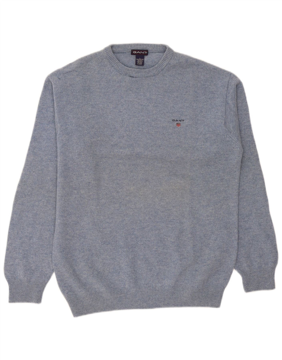 Gant Maglione da uomo girocollo maglione grande lana d'agnello blu